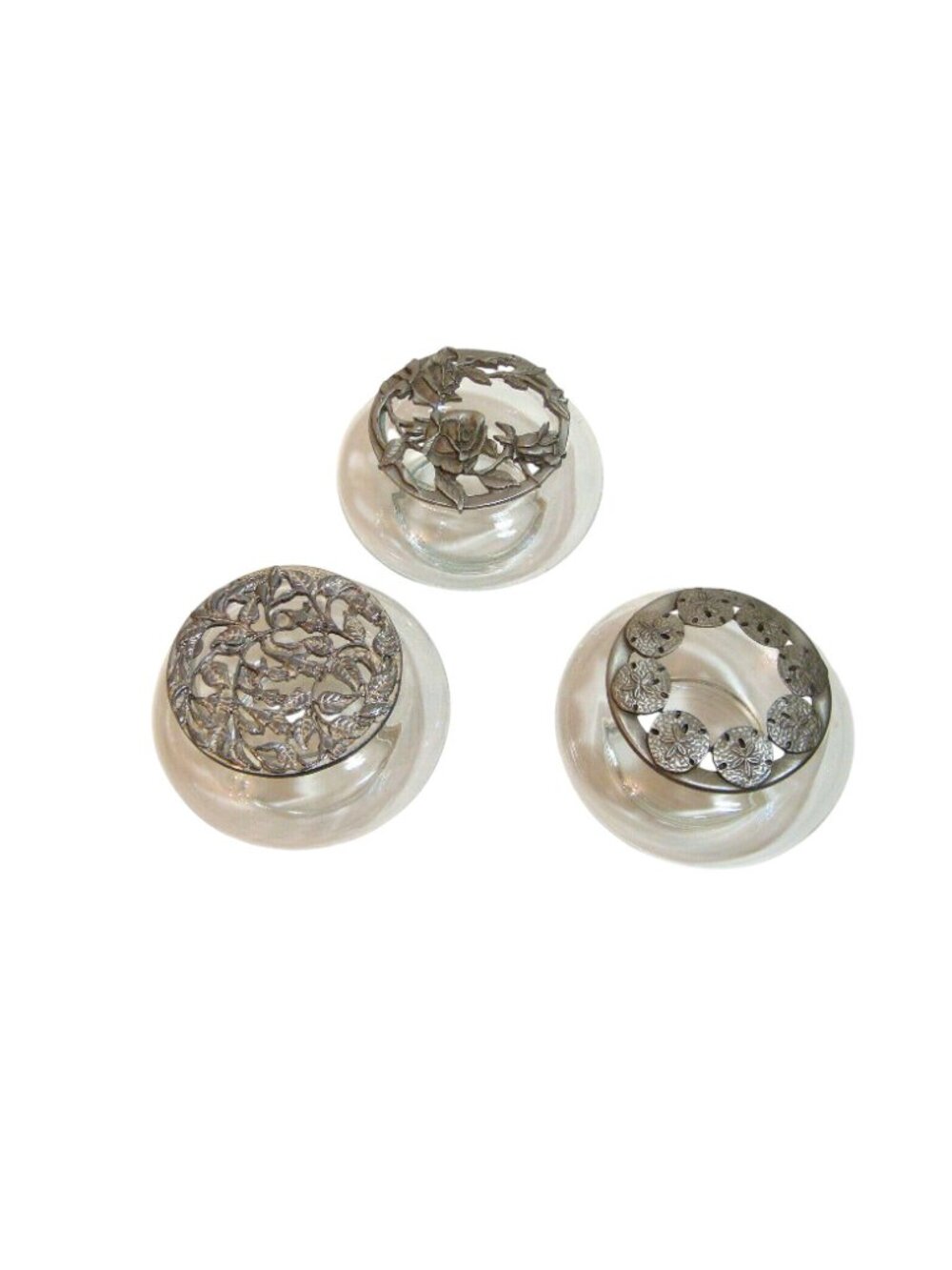 Pewter Top Potpourri Bowls, Collection of Three, Rawcliffe and More - Picture 3 of 5